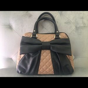 Betsey Johnson Diamond Quilted Bow Satchel